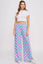 PLUS SIZE HIGH WAIST CHECKERD STRAIGHT LEG KNIT PANTS