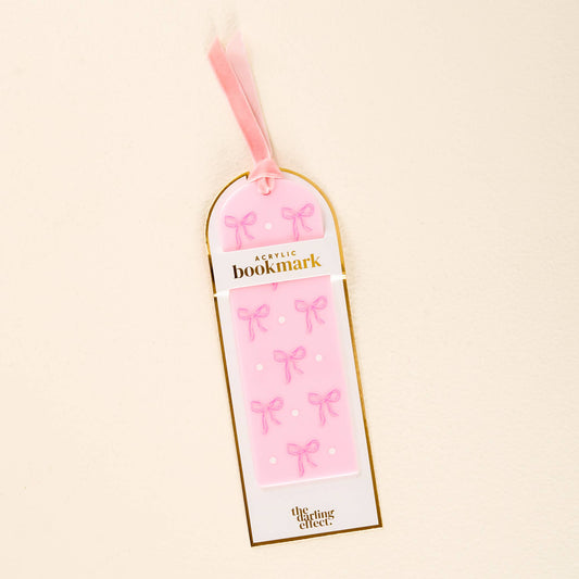 Acrylic Bookmark-Bows Pink