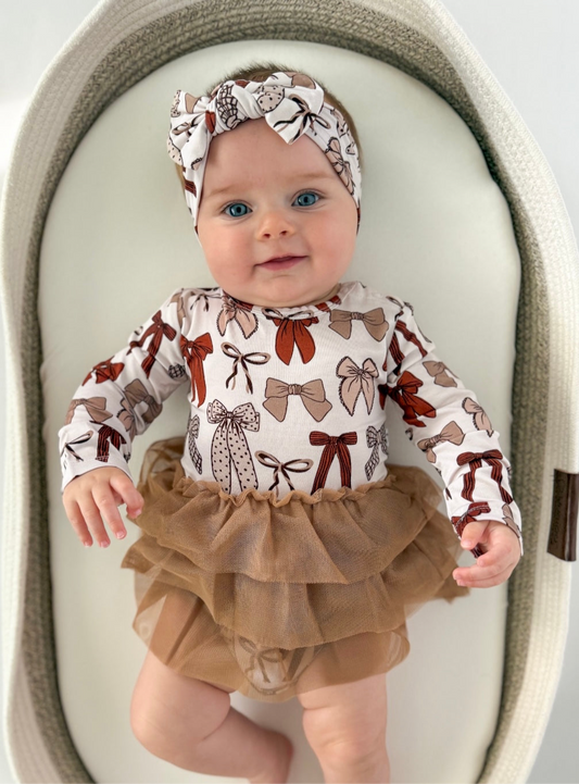FALL FANCY DREAM TUTU LONG SLEEVE BODYSUIT DRESS