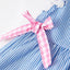 Blue Stripes Pencil Applique Dress