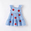 Blue Plaid Sequins Apple Dress