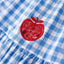 Blue Plaid Sequins Apple Dress