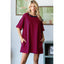 Stripe Knit Pullover Oversized Tee Dress
