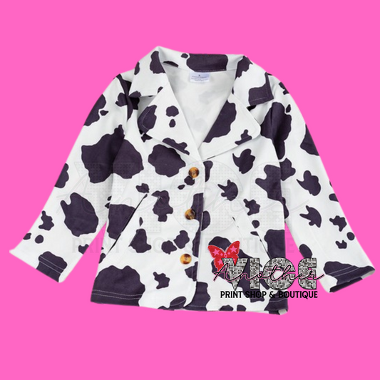 Cow Print Blazer