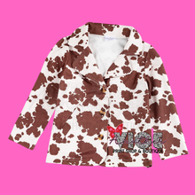 Cow Print Blazer Brown