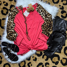 Coral Leopard Top