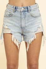 Black Label Distressed Shorts, Blue