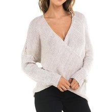Olivia Wrap Sweater- Beige