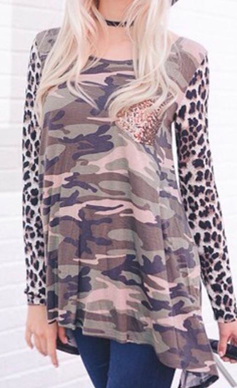 Sequin Camo Tunic