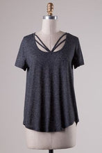 Charcoal Strappy Tee