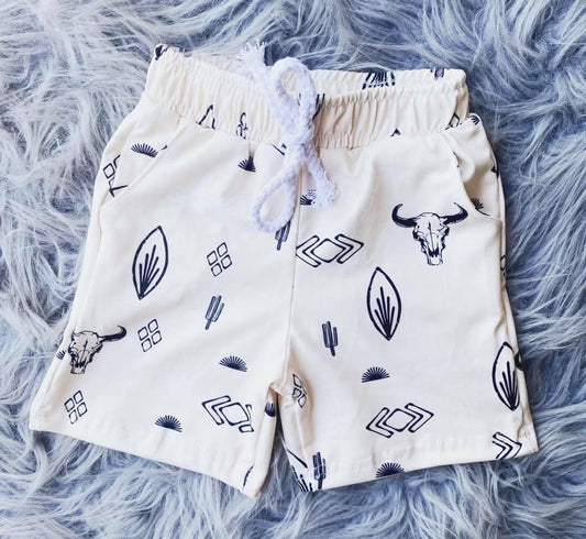 Cow Print Tribal Shorts BOYS