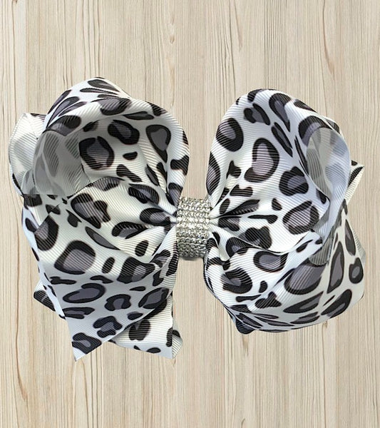 Rhinestone White Cheetah