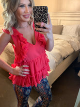 Flocking Ruffles Top