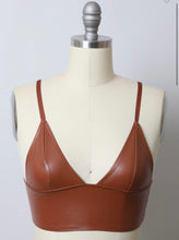 Brown Leather Bralette